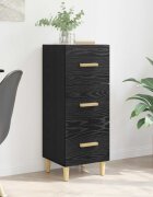 vidaXL Служебен шкаф Черен дъб 34.5 x 34 x 90 см Инженерна дървесина