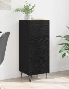 vidaXL Служебен шкаф Черен дъб 34 x 34.5 x 90 см Инженерна дървесина