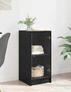 vidaXL Служебен шкаф Черен дъб 35 x 37 x 76 см Инженерна дървесина