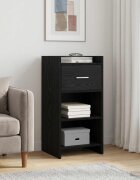 vidaXL Служебен шкаф Черен дъб 40 x 36 x 80 см Инженерна дървесина
