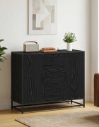 vidaXL Служебен шкаф Черен дъб 92 x 35 x 76 см Инженерна дървесина