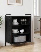 vidaXL Служебен шкаф Черен дъб 97 x 33 x 81 см Инженерна дървесина
