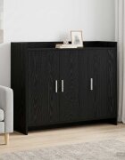 vidaXL Служебен шкаф Черен дъб 985 x 33 x 80 см Инженерна дървесина