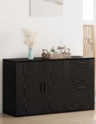 vidaXL Служебен шкаф Черния дъб 100 x 33 x 59.5 см Инженерна дървесина