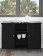 vidaXL Служебен шкаф Черния дъб 100 x 35 x 70 см