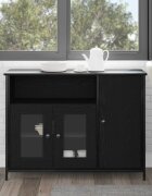vidaXL Служебен шкаф Черния дъб 100 x 35 x 75 см