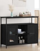 vidaXL Служебен шкаф Черния дъб 100 x 35 x 80 см Инженерна дървесина