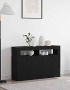 vidaXL Служебен шкаф Черния дъб 116 x 30 x 75 см Инженерна дървесина