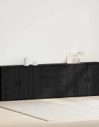 vidaXL Служебен шкаф Черния дъб 240 x 33 x 70 см Инженерна дървесина
