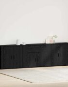 vidaXL Служебен шкаф Черния дъб 240 x 33 x 70 см Инженерна дървесина