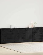 vidaXL Служебен шкаф Черния дъб 240 x 33 x 70 см Инженерна дървесина