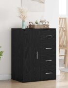 vidaXL Служебен шкаф Черния дъб 59 x 39 x 80 см Инженерна дървесина