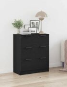 vidaXL Служебен шкаф Черния дъб 60 x 30 x 70 см Инженерна дървесина