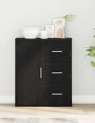 vidaXL Служебен шкаф Черния дъб 60 x 31 x 70 см Инженерна дървесина
