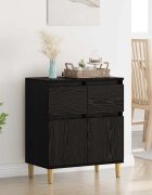 vidaXL Служебен шкаф Черния дъб 60 x 35 x 70 cm Инженерна дървесина