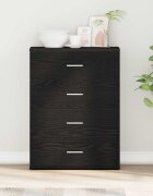 vidaXL Служебен шкаф Черния дъб 60 x 39 x 80 см Инженерна дървесина
