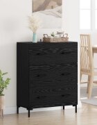vidaXL Служебен шкаф Черния дъб 695 x 34 x 90 см
