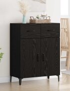 vidaXL Служебен шкаф Черния дъб 695 x 34 x 90 см Инженерна дървесина