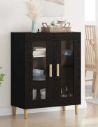 vidaXL Служебен шкаф Черния дъб 695 x 34 x 90 см Инженерна дървесина