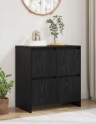 vidaXL Служебен шкаф Черния дъб 70 x 41 x 75 см Инженерна дървесина