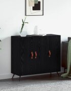 vidaXL Служебен шкаф Черния дъб 895 x 34 x 80 см Инженерна дървесина