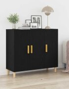vidaXL Служебен шкаф Черния дъб 90 x 34 x 80 см Инженерна дървесина