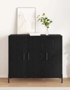 vidaXL Служебен шкаф Черния дъб 90 x 34 x 80 см Инженерна дървесина