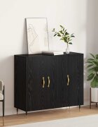vidaXL Служебен шкаф Черния дъб 90 x 34 x 80 см Инженерна дървесина