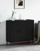 vidaXL Служебен шкаф Черния дъб 90 x 34 x 80 см Инженерна дървесина