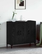vidaXL Служебен шкаф Черния дъб 90 x 34 x 80 см Инженерна дървесина