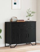 vidaXL Служебен шкаф Черния дъб 97 x 325 x 745 см