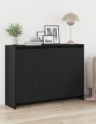 vidaXL Служебен шкаф Черно 102 x 29.5 x 75 см Инженерна дървесина