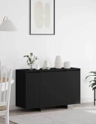 vidaXL Служебен шкаф Черно 120 x 41 x 75 см Инженерна дървесина