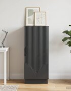 vidaXL Служебен шкаф Черно 33 x 345 x 87 см Инженерна дървесина