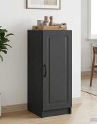 vidaXL Служебен шкаф Черно 33 x 345 x 87 см Инженерна дървесина
