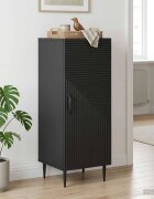 vidaXL Служебен шкаф Черно 33 x 345 x 895 см Инженерна дървесина