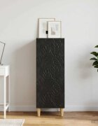 vidaXL Служебен шкаф Черно 33 x 345 x 90 см Инженерна дървесина