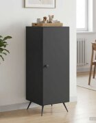 vidaXL Служебен шкаф Черно 33 x 345 x 90 см Инженерна дървесина