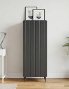 vidaXL Служебен шкаф Черно 345 x 33 x 92 см Инженерна дървесина