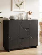 vidaXL Служебен шкаф Черно 85.5 x 31 x 75 см Инженерна дървесина