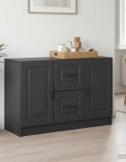vidaXL Служебен шкаф Черно 89 x 345 x 57 см Инженерна дървесина
