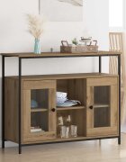 vidaXL Служебен шкаф Дъб 100 x 35 x 80 см Инженерна дървесина