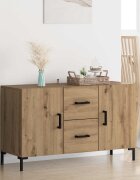 vidaXL Служебен шкаф Дъб 100 x 36 x 60 см Инженерна дървесина