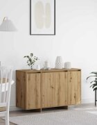 vidaXL Служебен шкаф Дъб 120 x 41 x 75 см Инженерна дървесина