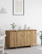 vidaXL Служебен шкаф Дъб 135 x 41 x 75 см Инженерна дървесина