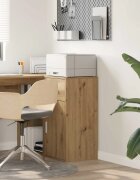 vidaXL Служебен шкаф Дъб 38 x 34 x 75 см