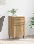 vidaXL Служебен шкаф Дъб 40 x 35 x 70 см Инженерна дървесина и желязо