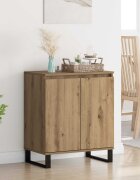 vidaXL Служебен шкаф Дъб 60 x 35 x 70 cm Инженерна дървесина