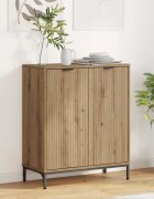 vidaXL Служебен шкаф Дъб 695 x 33 x 82 см Инженерно дърво