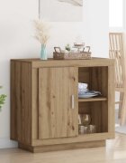 vidaXL Служебен шкаф Дъб 80 x 40 x 75 см Инженерна дървесина